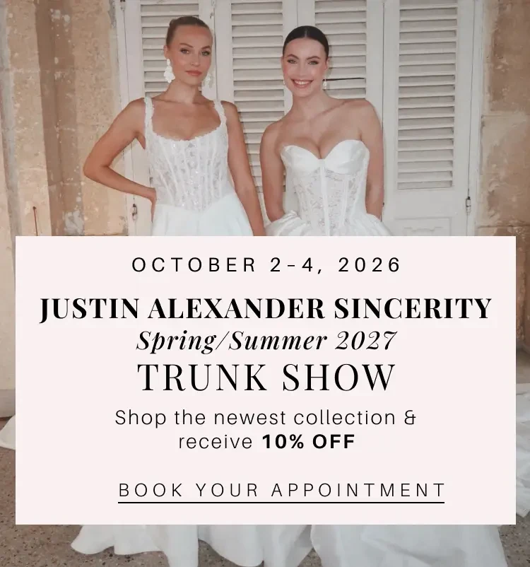 Justin Alexander Sincerity Trunk Show Mobile Banner